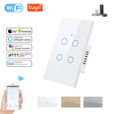 XUGUANG TUYA Interruptor de pared de luz inteligente Táctil Wifi Control de voz por aplicación Tuya y Smart Life Soporte Alexa Home EE. UU. Sin cable neutro