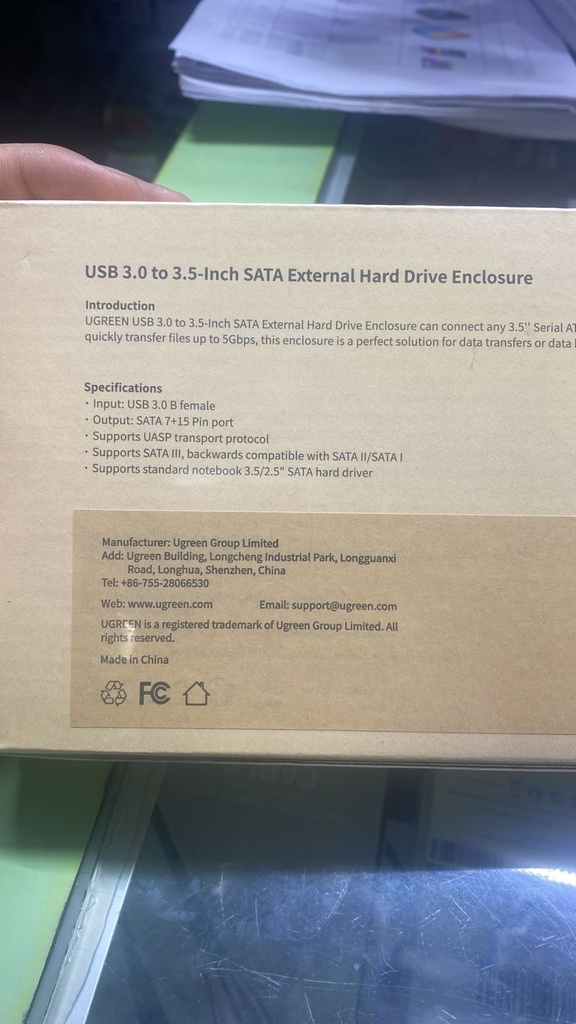 3.5 USB 3 SATA SSD HDD Enclosure - UASP - Cajas para unidades externas