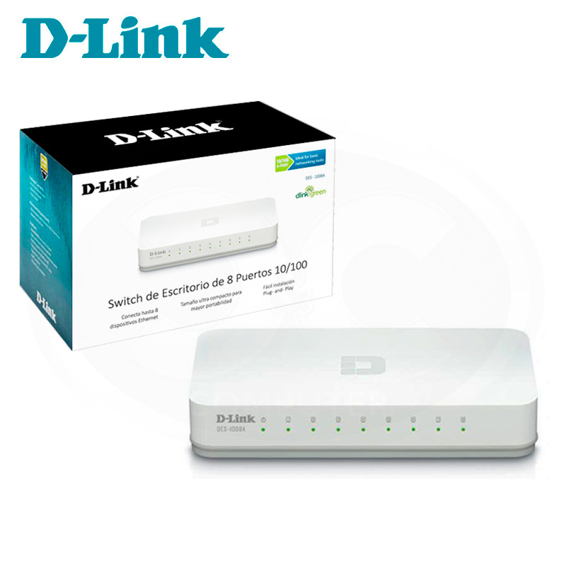 SWITCH D-LINK DGS-1008A 8 PUERTOS 10/100/1000 Mbps